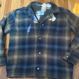 Old Navy Blue and Tan Checkered Jacket
